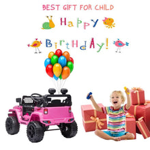 Load image into Gallery viewer, iRerts Pink 12v Black Battery Powered Ride on Car Toys for Girls Boys, Electric Truck Riding Toys with Remote Control LED Lights, MP3 Player