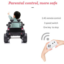 Load image into Gallery viewer, iRerts Pink 12v Black Battery Powered Ride on Car Toys for Girls Boys, Electric Truck Riding Toys with Remote Control LED Lights, MP3 Player