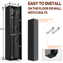Load image into Gallery viewer, iRerts Fingerprint Rifle Gun Safe Cabinet, Quick Access 4-Gun Safes for Rifles and Shotguns, Lager Long Gun Safe with Keys, Anti-static Velvet, and Pre-drilled Holes for Home Bedroom