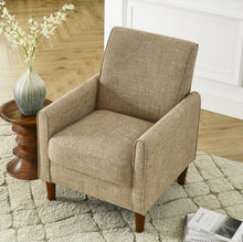 Load image into Gallery viewer, iRerts Upholstered Living Room Accent Chair, Mid-Century Modern Fabric Chair with Solid Wood Legs, Arm Chair Single Sofa Chair, Club Chair for Home Bedroom, Yellow