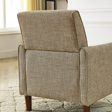 Load image into Gallery viewer, iRerts Upholstered Living Room Accent Chair, Mid-Century Modern Fabric Chair with Solid Wood Legs, Arm Chair Single Sofa Chair, Club Chair for Home Bedroom, Yellow