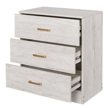 Load image into Gallery viewer, 3 Drawers Storage Cabinet Drawers, Wooden white Small Organizer Unit nightstand, Chest of Drawers file cabinet for Bedroom Living Room Office