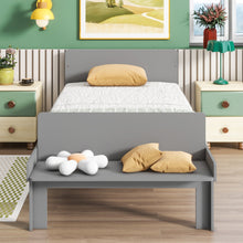 Load image into Gallery viewer, iRerts Twin Bed Frame with Headboard and Footboard Bench, Twin Size Bed Frame for Kids Teen Adult