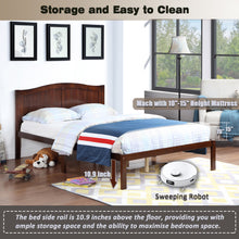 Load image into Gallery viewer, iRerts Full Platform Bed Frame with Headboard, Wood Full Size Bed Frame for Kids Teens Adults, Modern Platform Bed Frame Full Size with Wood Slat Support, No Box Spring Needed, Dark Walnut