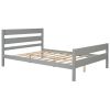 Load image into Gallery viewer, iRerts Twin Bed Frame, Wood Twin Platform Bed Frame with Headboard and Footboard, Modern Twin Size Platform Bed Frame with Slat Slats, Twin Size Bed Frame No Box Spring Needed for Bedroom, Grey