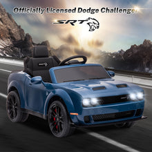 Load image into Gallery viewer, DG03 iRerts White 12V Dodge Challenger Powered Ride On Police Cars with Remote Control, USB, AUX, MP3, FM Function, LED Headlight