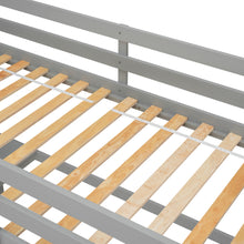 Load image into Gallery viewer, iRerts Wooden Loft Bed with Desk, Twin Loft Bed Frame for Kids Boys Girls, Twin Loft Bed with Ladder and Guardrail, Modern Loft Bed Frame Twin for Bedroom Dormitory, No Box Spring Needed, Grey
