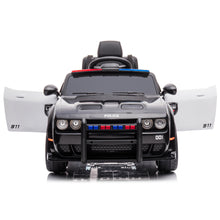 Load image into Gallery viewer, iRerts DG03 White 12V Dodge Challenger Powered Ride On Police Cars with Remote Control, USB, AUX, MP3, FM Function, LED Headlight