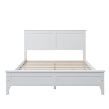 Load image into Gallery viewer, iRerts Full Size Bed Frame with Headboard, Wood Full Platform Bed Frame for Adults Teens Kids Bedroom, Modern Platform Bed Frame Full Size with Slats Support, No Box Spring Needed, White