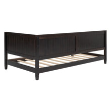 Load image into Gallery viewer, iRerts Twin Daybed Frame, Modern Twin Daybed Wood Twin Bed Frame with Headboard and Sideboard, Twin Sofa Bed Frame with Slat Support, Daybed Frame Full Size for Kids Room Bedroom Living Room, Espresso