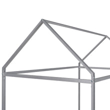 Load image into Gallery viewer, iRerts Twin Bed Frame for Girls Boys, Metal Toddler Twin House Bed Frame, Kids Bed Frame for Boys Girls, House Bed Frame Twin Size with Metal Slats, Floor Bed for Kids No Box Spring Needed, Silver
