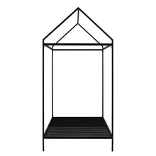 Load image into Gallery viewer, iRerts Twin Bed Frame for Girls Boys, Metal Toddler Twin House Bed Frame, Kids Bed Frame for Boys Girls, House Bed Frame Twin Size with Metal Slats, Floor Bed for Kids No Box Spring Needed, Black