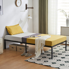 Load image into Gallery viewer, iRerts Twin Bed Frame with Storage 12 Inch, Metal Twin Platform Bed Frame with Steel Slat Support, Heavy Duty Twin Size Bed Frame for Bedroom Guest Room Dormitory, No Box Spring Needed, Black