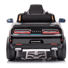 Load image into Gallery viewer, iRerts Licensed Dodge Challenger Kids Ride on Toys, Black 12V Battery Operated Riding Toys with Remote Control for Boys Girls Birthday Gift