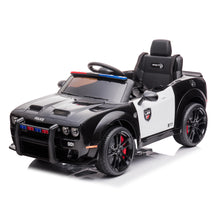 Load image into Gallery viewer, iRerts DG03 White 12V Dodge Challenger Powered Ride On Police Cars with Remote Control, USB, AUX, MP3, FM Function, LED Headlight