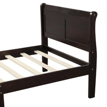 Load image into Gallery viewer, iRerts Platform Bed Frame Twin, Wood Twin Platform Bed Frame with Headboard and Footboard, Modern Twin Size Bed Frame with Wooden Slat Support, Twin Bed Frame No Box Spring Needed, Espresso
