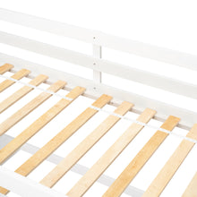 Load image into Gallery viewer, iRerts Wooden Loft Bed with Desk, Twin Loft Bed Frame for Kids Boys Girls, Twin Loft Bed with Ladder and Guardrail, Modern Loft Bed Frame Twin for Bedroom Dormitory, No Box Spring Needed, White