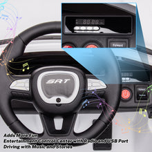 Load image into Gallery viewer, DG03 iRerts White 12V Dodge Challenger Powered Ride On Police Cars with Remote Control, USB, AUX, MP3, FM Function, LED Headlight