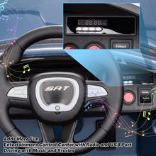 Load image into Gallery viewer, DG03 iRerts White 12V Dodge Challenger Powered Ride On Police Cars with Remote Control, USB, AUX, MP3, FM Function, LED Headlight