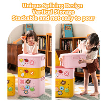 Load image into Gallery viewer, iRerts Kids Toy Storage Bin for Boys and Girls, Portable Lightweight DIY Toy Organizer with Handles and Buckle, Outdoor Indoor Use