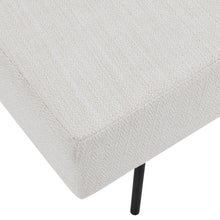 Load image into Gallery viewer, iRerts Bench Seat, 47.5" Fabric Upholstered Bench Ottoman Bench, Couch Long Bench Ottoman with Steel Legs, Modern Entryway Bench Bed Bench for Entryway Dining Room Living Room Bedroom, White