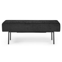 Load image into Gallery viewer, iRerts 45" Bench for Bedroom, Ottoman Bench Seat Upholstered Bedroom Benches, Modern Entryway Bench Couch Long Bench with Steel Legs for Entryway Dining Room Living Room Bedroom End of Bed, Black