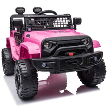 Load image into Gallery viewer, iRerts Pink 12v Black Battery Powered Ride on Car Toys for Girls Boys, Electric Truck Riding Toys with Remote Control LED Lights, MP3 Player