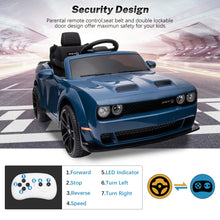 Load image into Gallery viewer, DG03 iRerts White 12V Dodge Challenger Powered Ride On Police Cars with Remote Control, USB, AUX, MP3, FM Function, LED Headlight