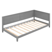 Load image into Gallery viewer, iRerts Twin Daybed, Wood Twin Bed Frame with Headboard and Sideboard, Twin Sofa Bed Frame Daybed with Slat Support, No Box Spring Needed, Twin Size Daybed Frame for Living Room Bedroom, Gray