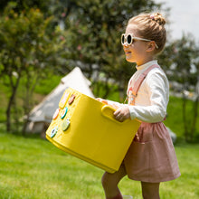 Load image into Gallery viewer, iRerts Kids Toy Storage Bin for Boys and Girls, Portable Lightweight DIY Toy Organizer with Handles and Buckle, Outdoor Indoor Use