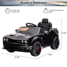 Load image into Gallery viewer, DG03 iRerts White 12V Dodge Challenger Powered Ride On Police Cars with Remote Control, USB, AUX, MP3, FM Function, LED Headlight