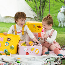 Load image into Gallery viewer, iRerts Kids Toy Storage Bin for Boys and Girls, Portable Lightweight DIY Toy Organizer with Handles and Buckle, Outdoor Indoor Use