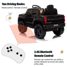 Load image into Gallery viewer, Licensed Chevrolet Electric Kids Ride On, 12V Battery Powered Ride on Car with Remote Control, MP3 Player, LED Lights, Ride on Toy with Spring Suspension for Boy Ages 3-5 Birthday Gift, Black