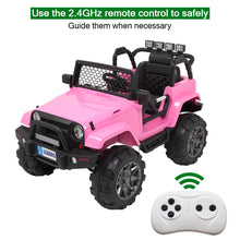 Load image into Gallery viewer, iRerts 12V Powered Ride on Cars, Electric Vehicles for Kids Boys Girls 2-6 Ages, Ride on Trucks with Remote Control, MP3 Player, Radio, USB Port, TF Card Slot, Kids Ride on Toys for Toddlers