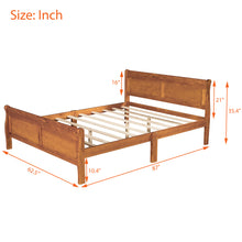 Load image into Gallery viewer, iRerts Wood Queen Platform Bed Frame, Modern Queen Bed Frame with Headboard, Queen Size Wood Platform Bed with Wooden Slat Support, No Box Spring Needed, Easy Assembly, Oak