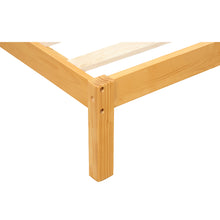 Load image into Gallery viewer, iRerts Wood Twin Bed Frame, Twin Platform Bed Frame with Headboard, Modern Twin Size Platform Bed Frame with Slat Support, Twin Size Bed Frame No Box Spring Needed for Bedroom Apartment, Natural