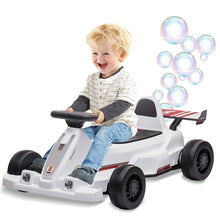 Load image into Gallery viewer, iRerts 6V Ride on Go Kart, Battery Powered Ride on Toys for Boys, Kids Go Cart with Bubble Function, Horn, Forward/Backward, Kids Birthday Christmas Gifts for 2-5 Year Olds