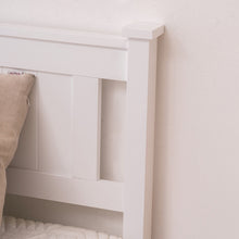 Load image into Gallery viewer, Full Bed Frame with Headboard, iRerts White Full Size Platform Bed Frame w/ Slats, Modern Full Size Bed Frame for Kids Adults, Wood Platform Full Bed Frame for Bedroom, No Box Spring Needed, R4993