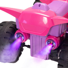 Load image into Gallery viewer, iRerts Pink 6V Battery Powered Ride on ATV Cars with Music, LED Lights, Spray Device, Kids Ride on ATV Electric Quad Car for Toddlers Boys Girls 3-5 Year Old Boys Girls Gifts