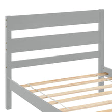Load image into Gallery viewer, iRerts Twin Bed Frame, Wood Twin Platform Bed Frame with Headboard and Footboard, Modern Twin Size Platform Bed Frame with Slat Slats, Twin Size Bed Frame No Box Spring Needed for Bedroom, Grey