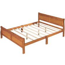 Load image into Gallery viewer, iRerts Platform Bed Frame Queen, Wood Queen Platform Bed Frame with Headboard and Footboard, Modern Queen Size Bed Frame with Wooden Slat Support, Queen Bed Frame No Box Spring Needed, Oak