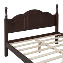 Load image into Gallery viewer, iRerts Wood Full Size Platform Bed Frame, Full Bed Frame with Headboard and Wooden Slat Support, Retro Bed Frame Full Size No Box Spring Needed, Easy Assembly, Dark Walnut