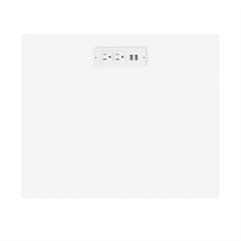 Load image into Gallery viewer, iRerts Side Table with Charging Station, Wood Nightstand with Drawers, USB Charging Ports and Golden Handle, Modern Storage Bedside Table End Table for Bedroom Living Room, White