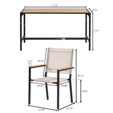 Load image into Gallery viewer, Outdoor Patio Furniture Sets, 7 Piece Outdoor Wicker Conversation Set with Acacia Wood Table Top, Rattan Outdoor Dining Table Set, Durable Outdoor Furniture Sets with Cushion for Lawn Backyard, Brown