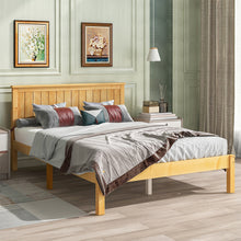 Load image into Gallery viewer, iRerts Full Platform Bed Frame with Headboard, Solid Wood Full Bed Frame for Adults Teens kids, Modern Full Size Bed Frame with Slat Support for Bedroom Apartment, No Box Spring Needed, Natural