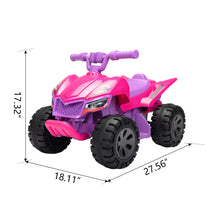 Load image into Gallery viewer, iRerts Pink 6V Battery Powered Ride on ATV Cars with Music, LED Lights, Spray Device, Kids Ride on ATV Electric Quad Car for Toddlers Boys Girls 3-5 Year Old Boys Girls Gifts