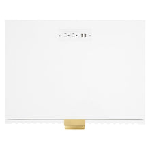 Load image into Gallery viewer, iRerts Side Table with Charging Station, Wood Nightstand with Drawers, USB Charging Ports and Golden Handle, Modern Storage Bedside Table End Table for Bedroom Living Room, White