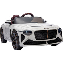 Load image into Gallery viewer, 12V Ride On Car with Remote Control, Licensed Bentley Mulsanne Ride On Toys for Boy Girl, Kids Electric Car with Music, USB, MP3, Light, Battery Powered Ride On Vehicle for Kids Birthday Gift, White