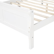 Load image into Gallery viewer, iRerts Wood Queen Platform Bed Frame, Modern Queen Bed Frame with Headboard, Queen Size Wood Platform Bed with Wooden Slat Support, No Box Spring Needed, Easy Assembly, White