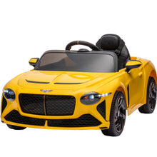 Load image into Gallery viewer, 12V Ride On Car with Remote Control, Licensed Bentley Mulsanne Ride On Toys for Boy Girl, Kids Electric Car with Music, USB, MP3, Light, Battery Powered Ride On Vehicle for Kids Birthday Gift, Yellow